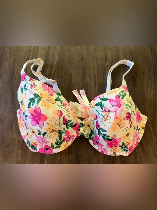 Victoria's Secret Other - Floral Print Padded Bra in Pink, Yellow & Green